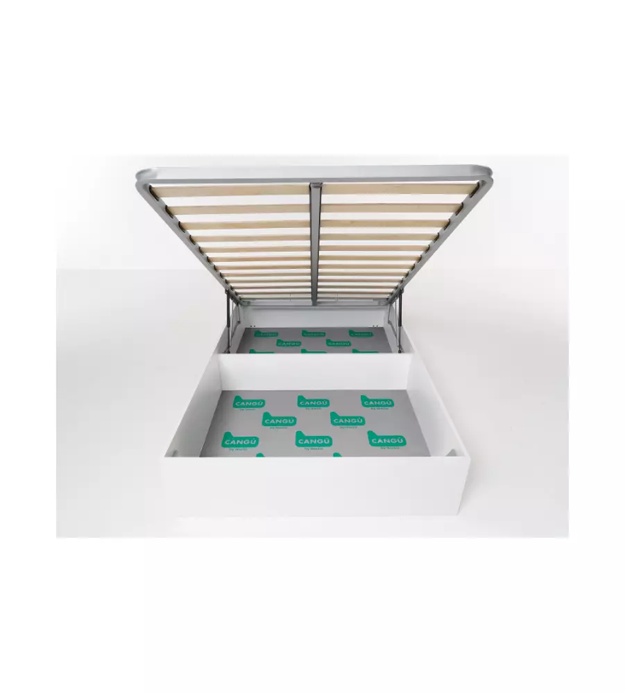 LETTO PIAZZA E MEZZA CONTENITORE "BED BOX" BIANCO 120X190 CM